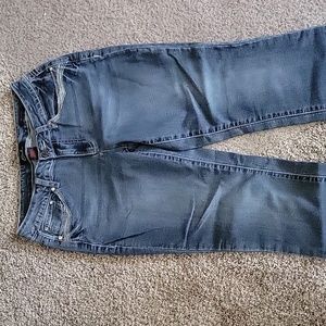 Earl jeans skinny, Size 8. Deco Pockets, rhinestones, lace, embroidery,(#3-10)
